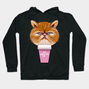 Morning Cat With Coffee Hoodie